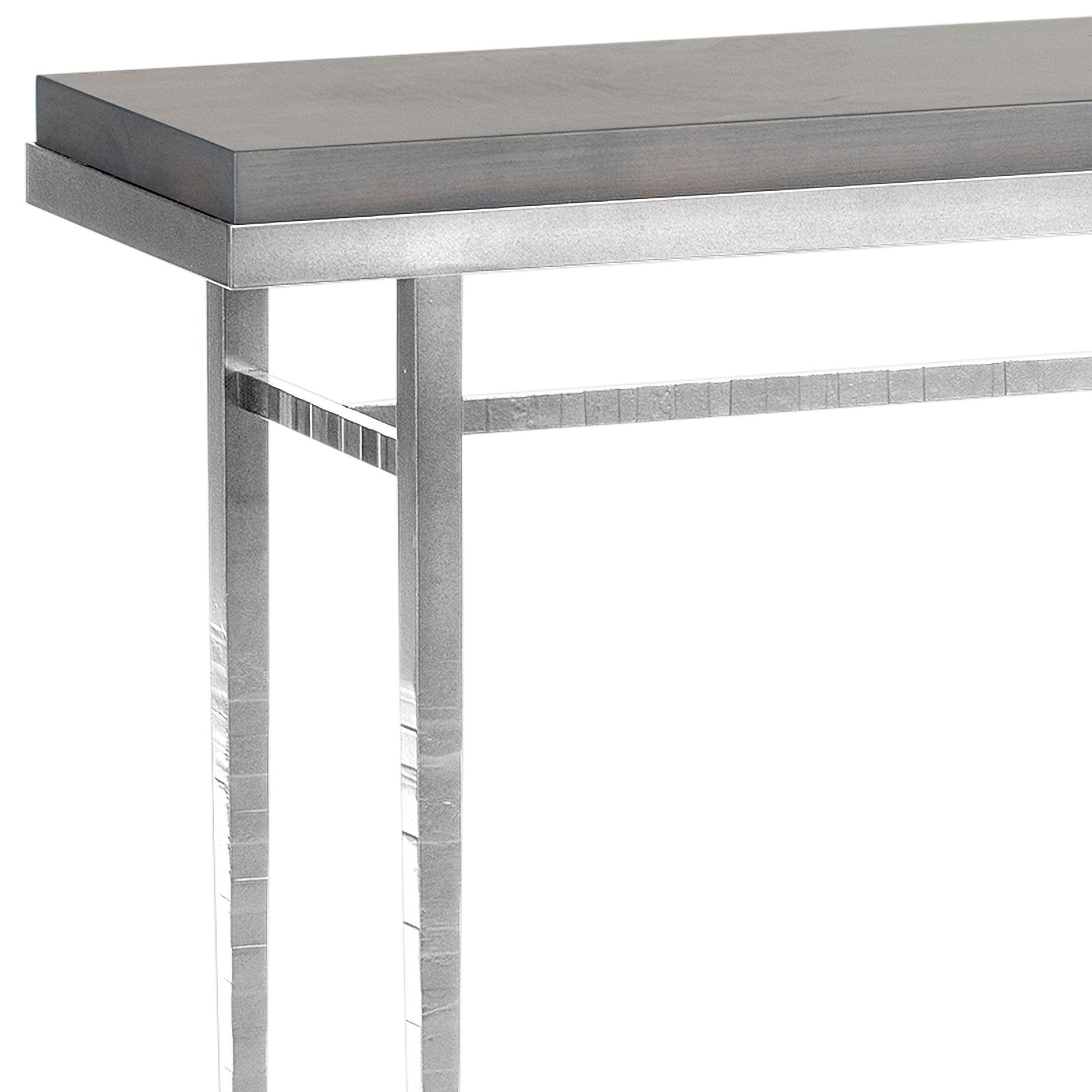 Image 2 Wick 11.5" Wide Sterling And Maple Grey Console Table more views