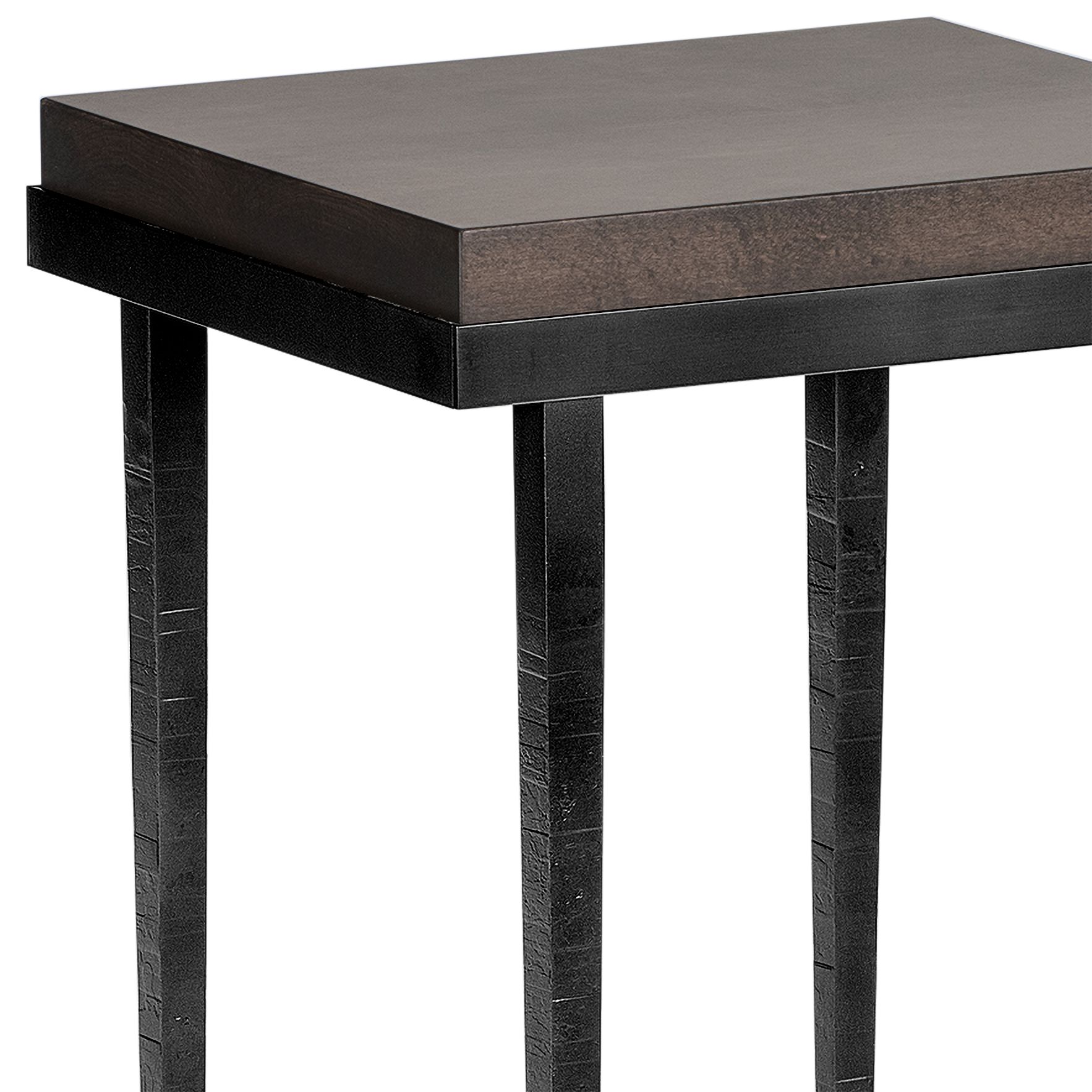 Image 2 Wick 16" Wide Espresso Wood and Black Metal Side Table more views