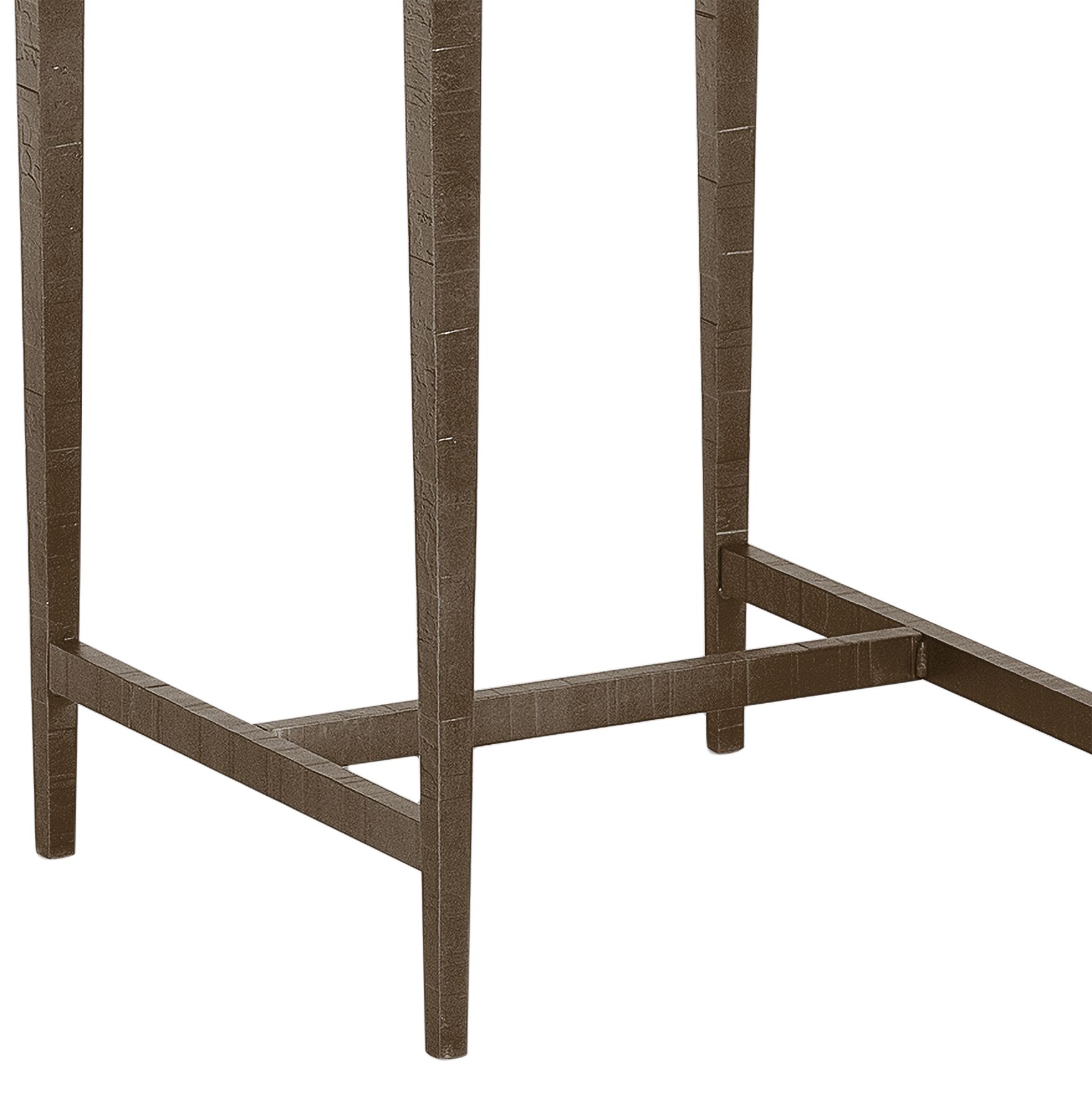 Image 3 Wick 16" Wide Espresso Wood and Bronze Metal Side Table more views