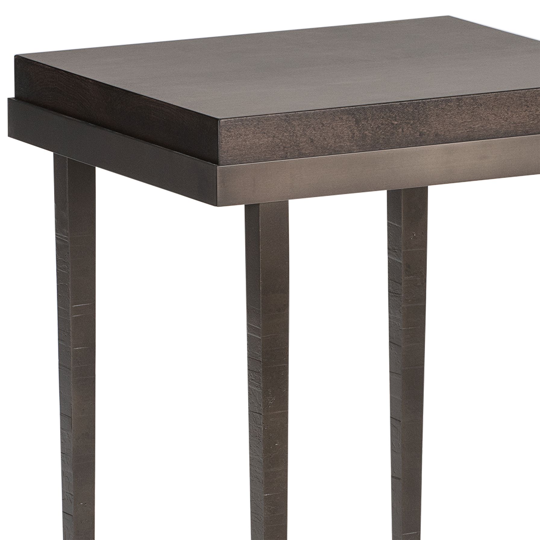 Image 2 Wick 16" Wide Espresso Wood and Dark Smoke Metal Side Table more views