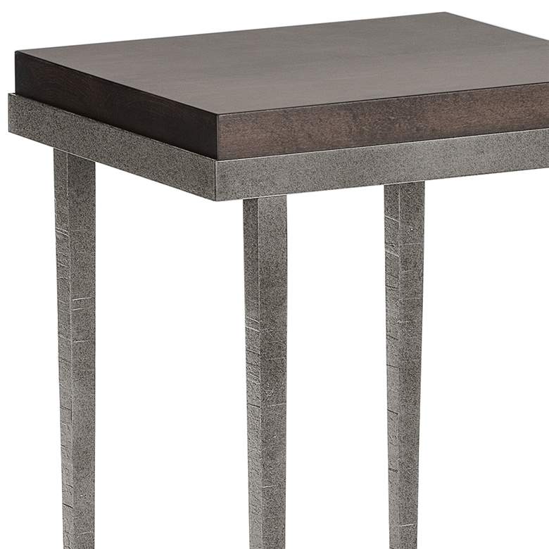 Wick 16 inch Wide Espresso Wood and Natural Iron Side Table more views