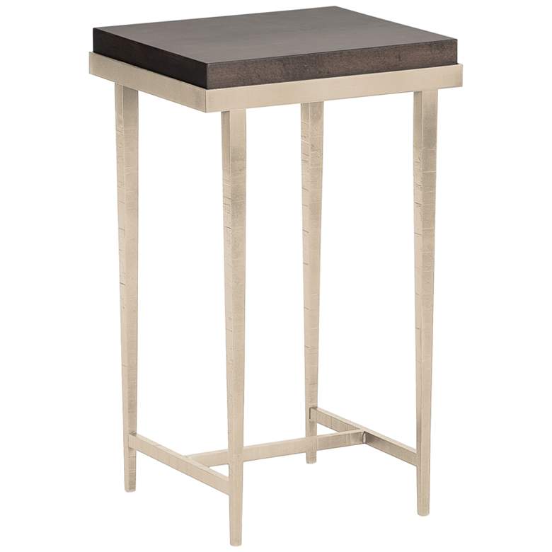 Image 1 Wick 16" Wide Espresso Wood and Soft Gold Metal Side Table