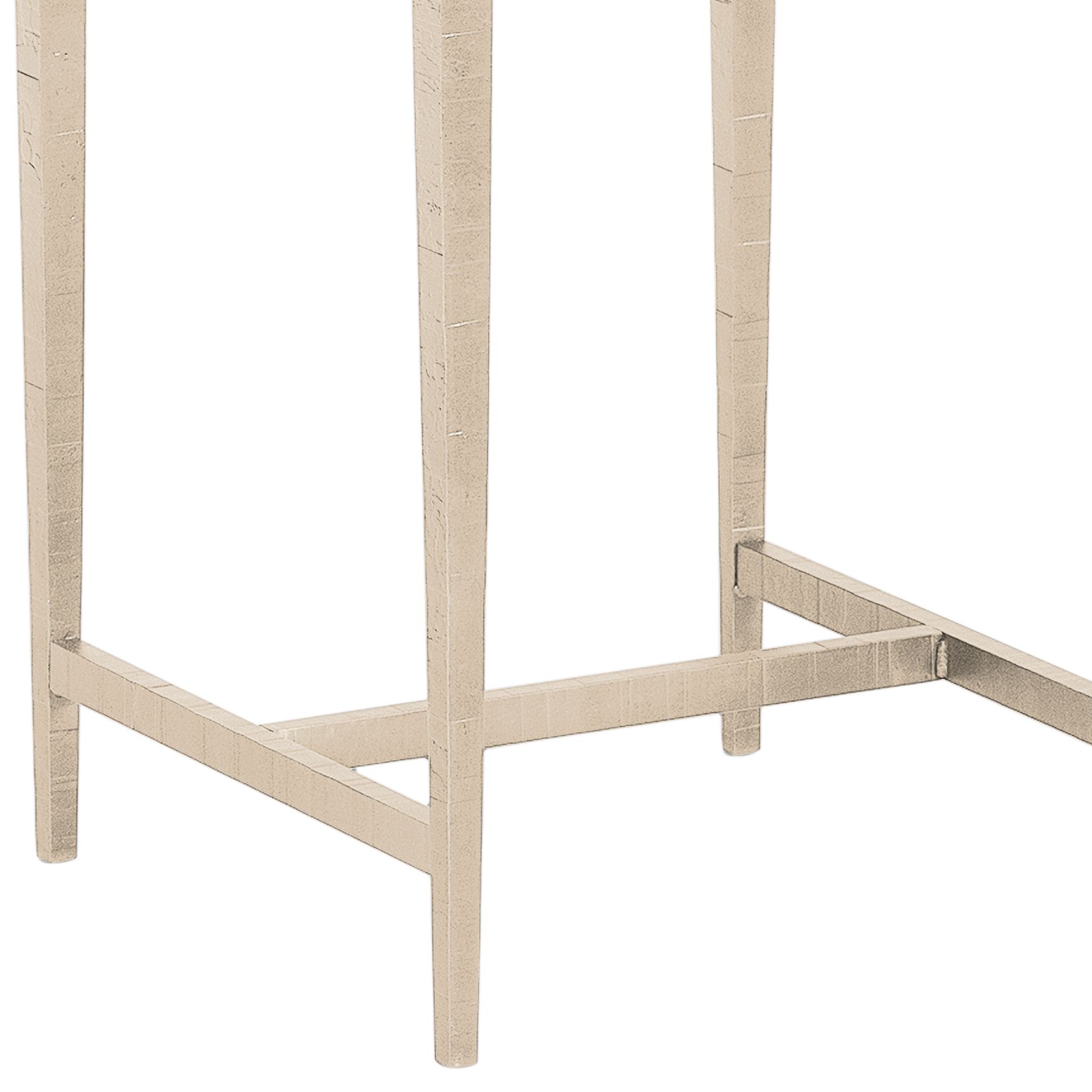 Image 3 Wick 16" Wide Gray Wood and Soft Gold Metal Side Table more views