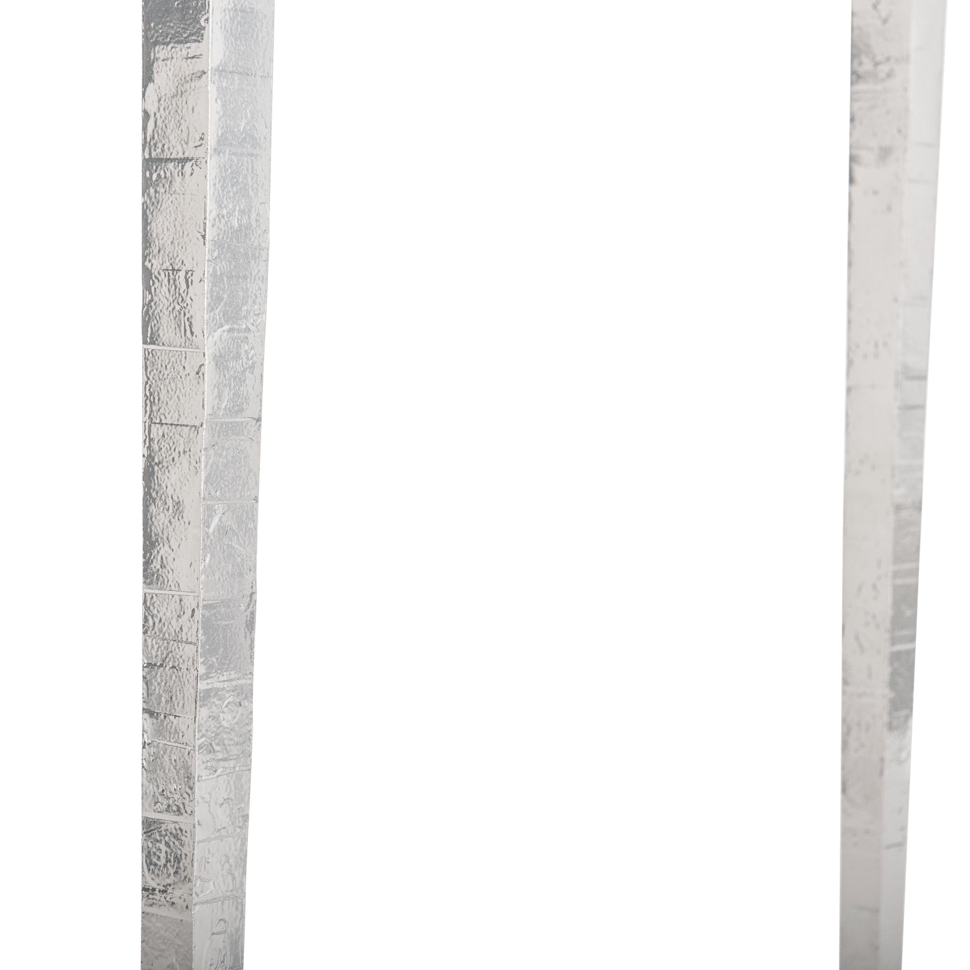 Image 4 Wick 16" Wide Gray Wood and Sterling Metal Side Table more views