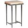 Wick 16" Wide Natural Wood and Natural Iron Side Table