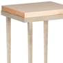 Wick 16" Wide Natural Wood and Soft Gold Metal Side Table