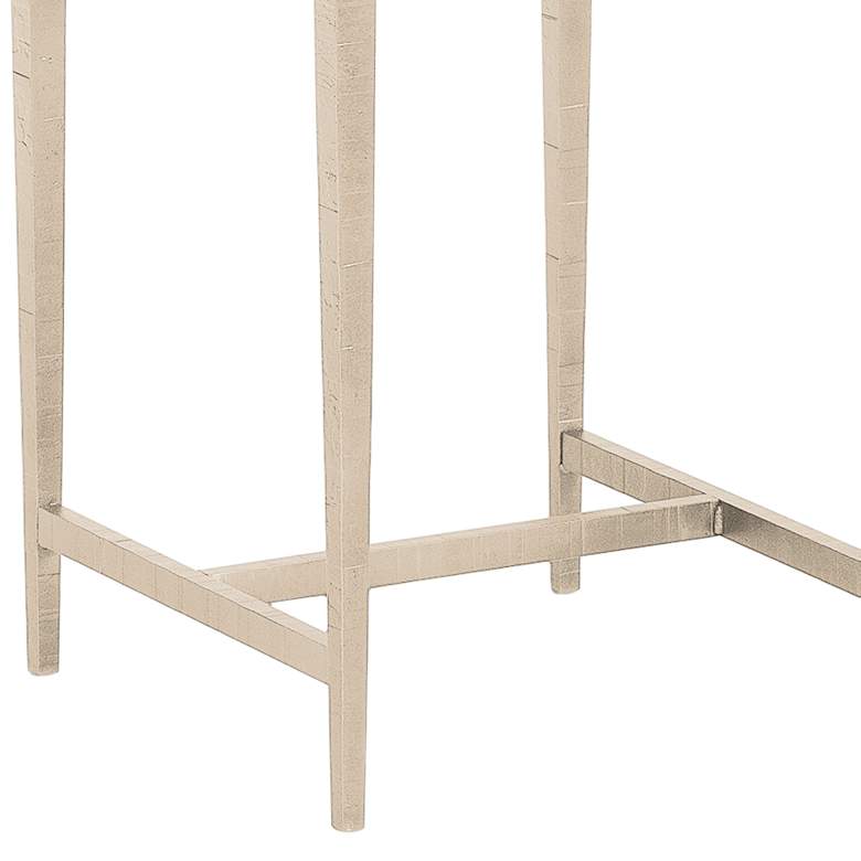 Image 3 Wick 16" Wide Natural Wood and Soft Gold Metal Side Table more views