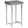 Wick 16"W Gray Wood and Vintage Platinum Metal Side Table