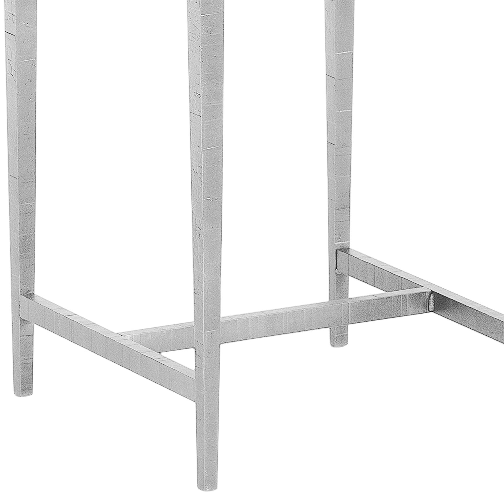 Image 3 Wick 16"W Natural Wood and Vintage Platinum Metal Side Table more views