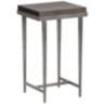 Wick 16" Wide Espresso Wood and Natural Iron Side Table