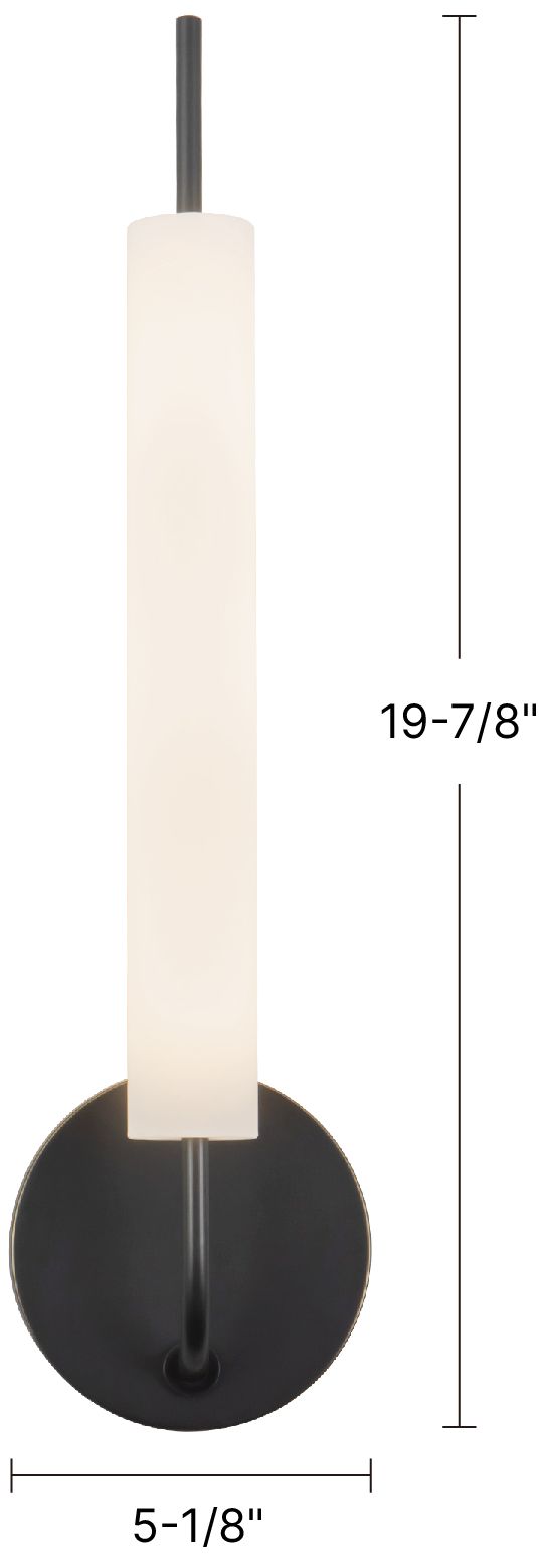 Image 7 Wick 20-in Vintage Brass dimmable LED Wall Sconce more views