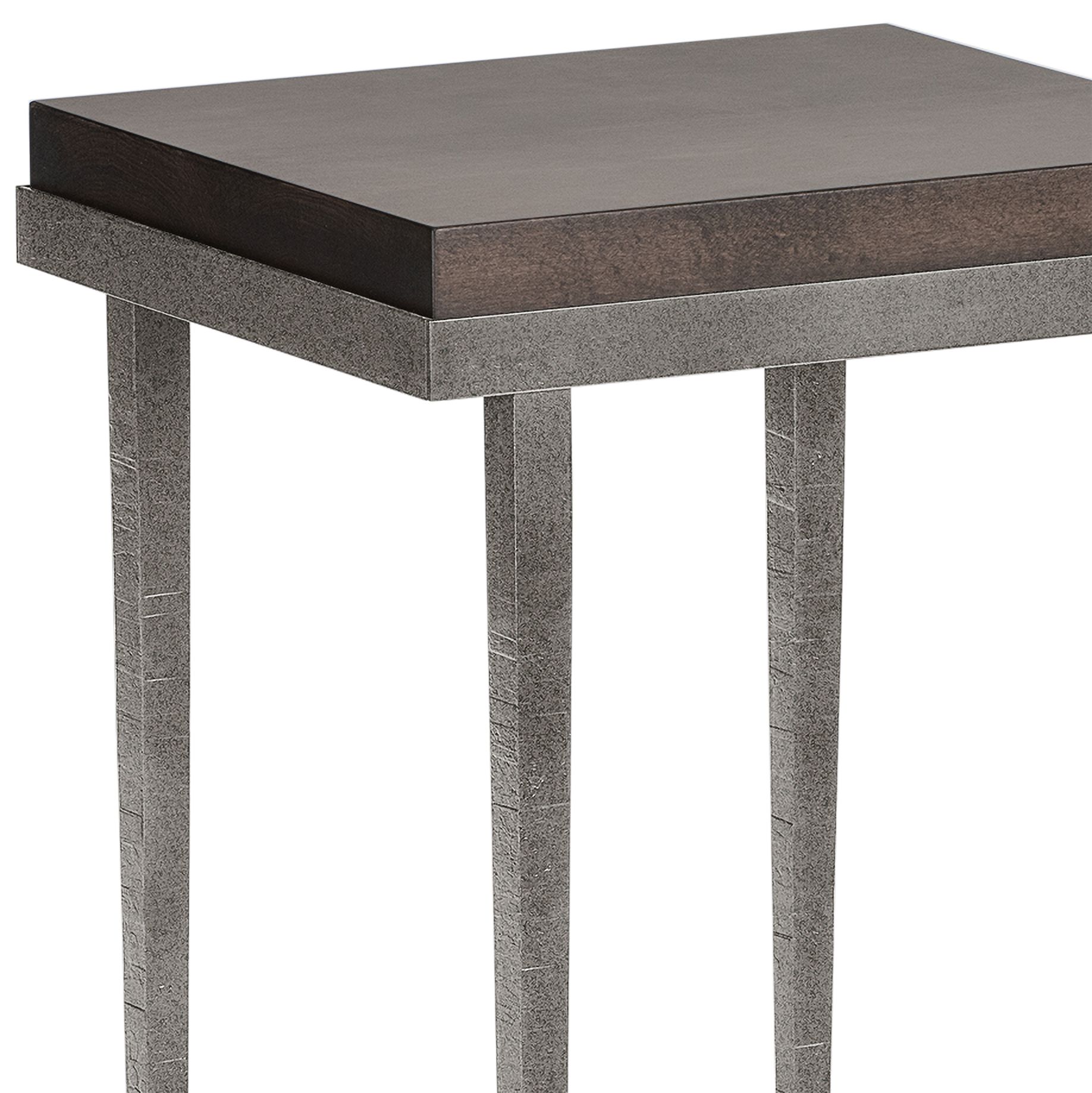 Image 2 Wick 27" High Maple Espresso Accented Natural Iron Side Table more views