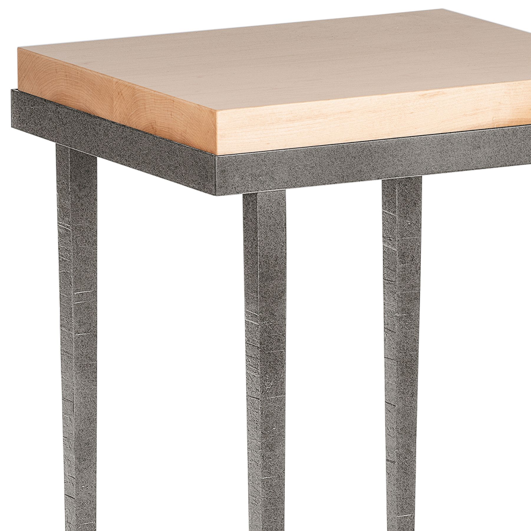 Image 2 Wick 27" High Maple Natural Accented Natural Iron Side Table more views