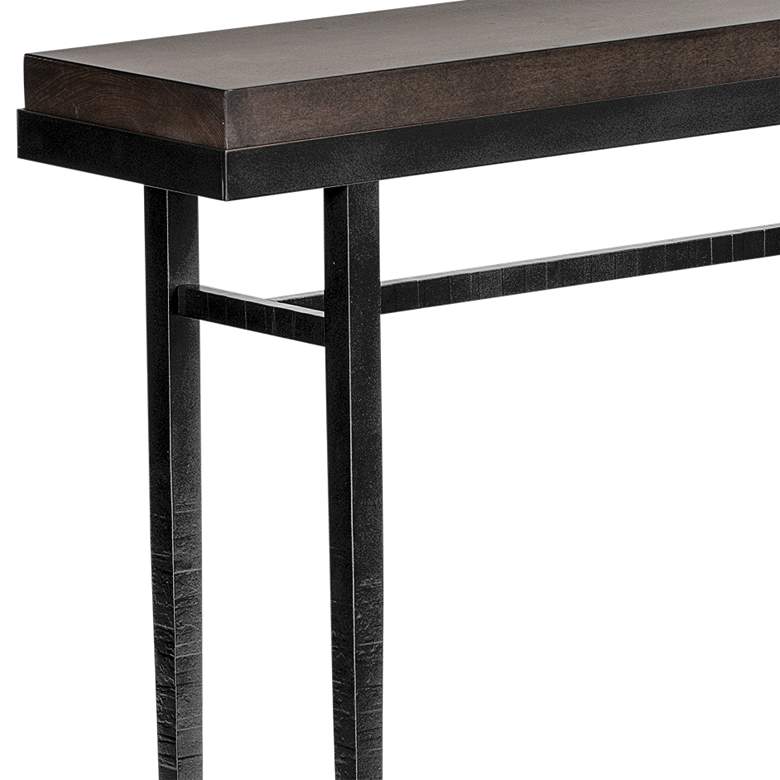 Wick 30 inch Wide Espresso Wood and Black Metal Console Table more views