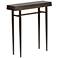 Wick 30" Wide Espresso Wood and Bronze Metal Console Table