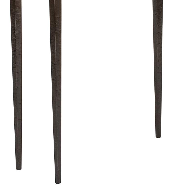 Wick 30&quot; Wide Espresso Wood and Bronze Metal Console Table more views