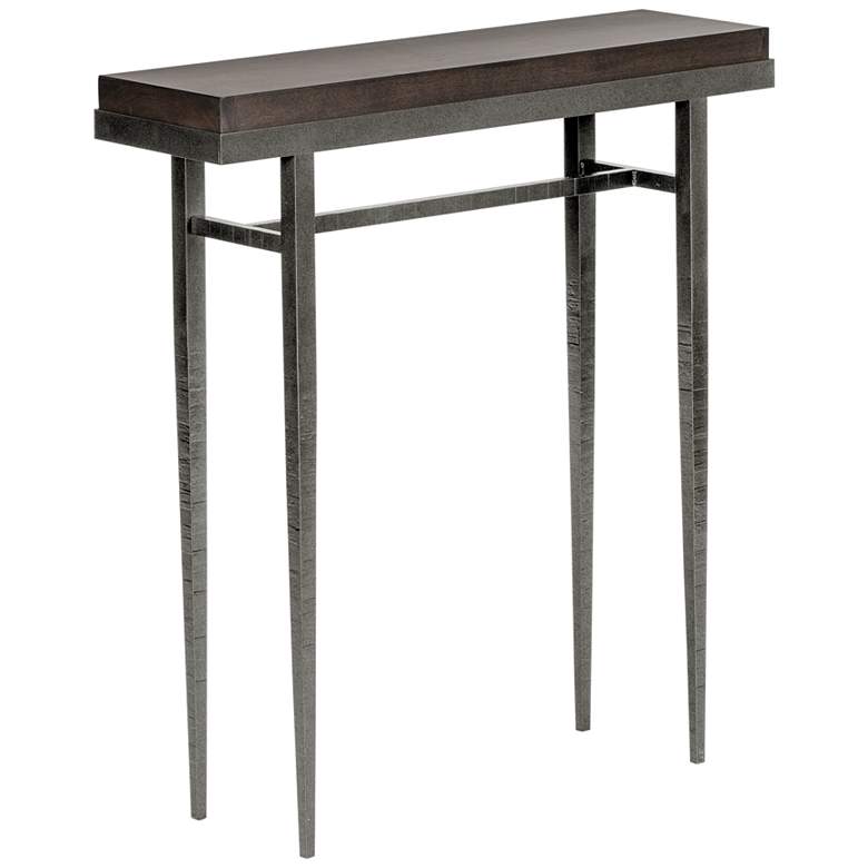 Wick 30&quot; Wide Espresso Wood and Natural Iron Console Table