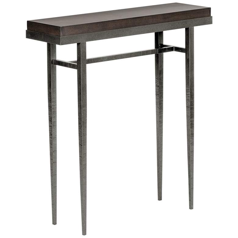 Image 1 Wick 30" Wide Espresso Wood and Natural Iron Console Table