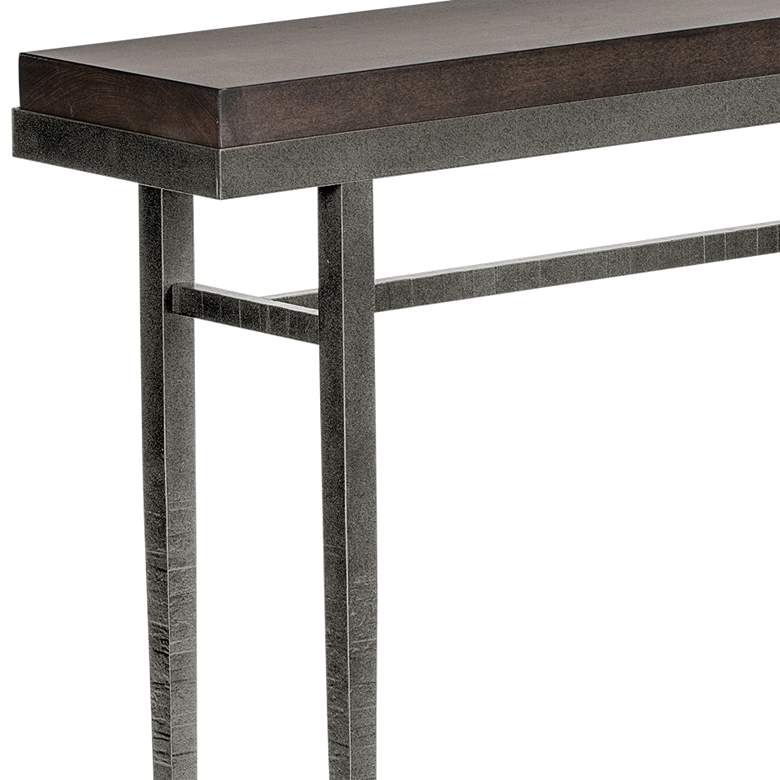 Wick 30 inch Wide Espresso Wood and Natural Iron Console Table more views