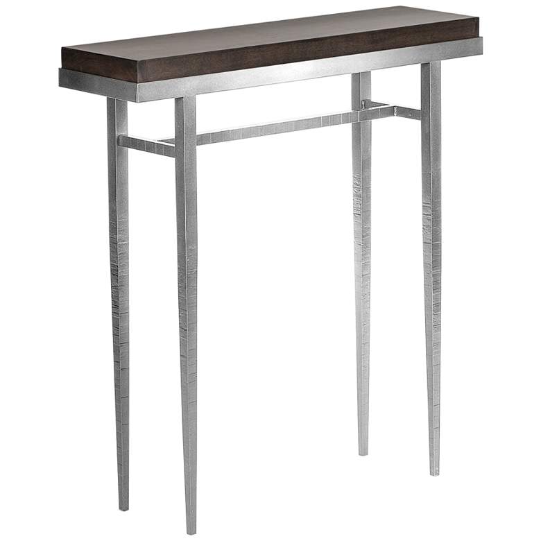 Wick 30&quot; Wide Espresso Wood and Sterling Metal Console Table