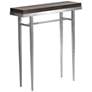 Wick 30" Wide Espresso Wood and Sterling Metal Console Table