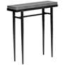 Wick 30" Wide Gray Wood and Black Metal Console Table