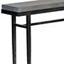 Wick 30" Wide Gray Wood and Black Metal Console Table