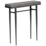 Wick 30" Wide Gray Wood and Natural Iron Console Table