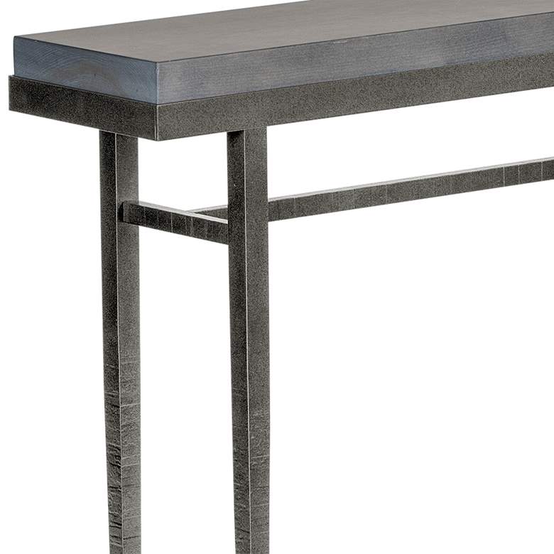 Image 2 Wick 30 inch Wide Gray Wood and Natural Iron Console Table more views