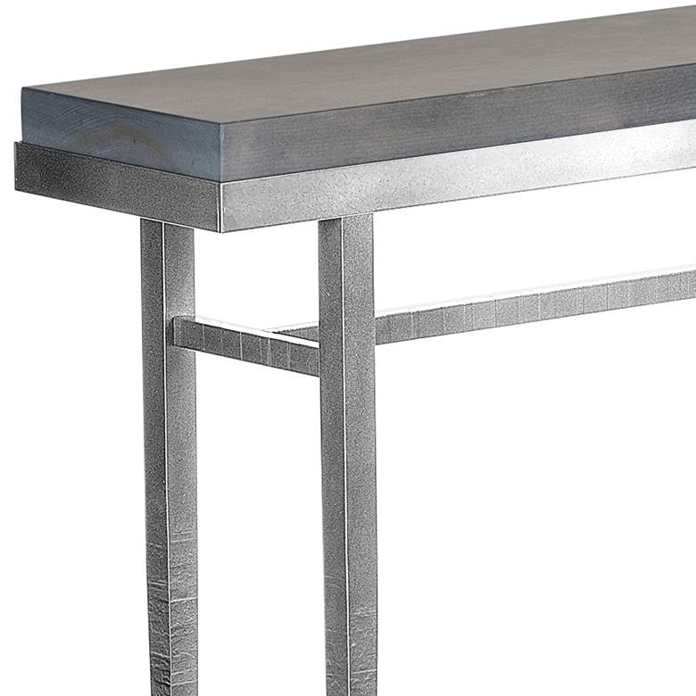 Wick 30 inch Wide Gray Wood and Sterling Metal Console Table more views
