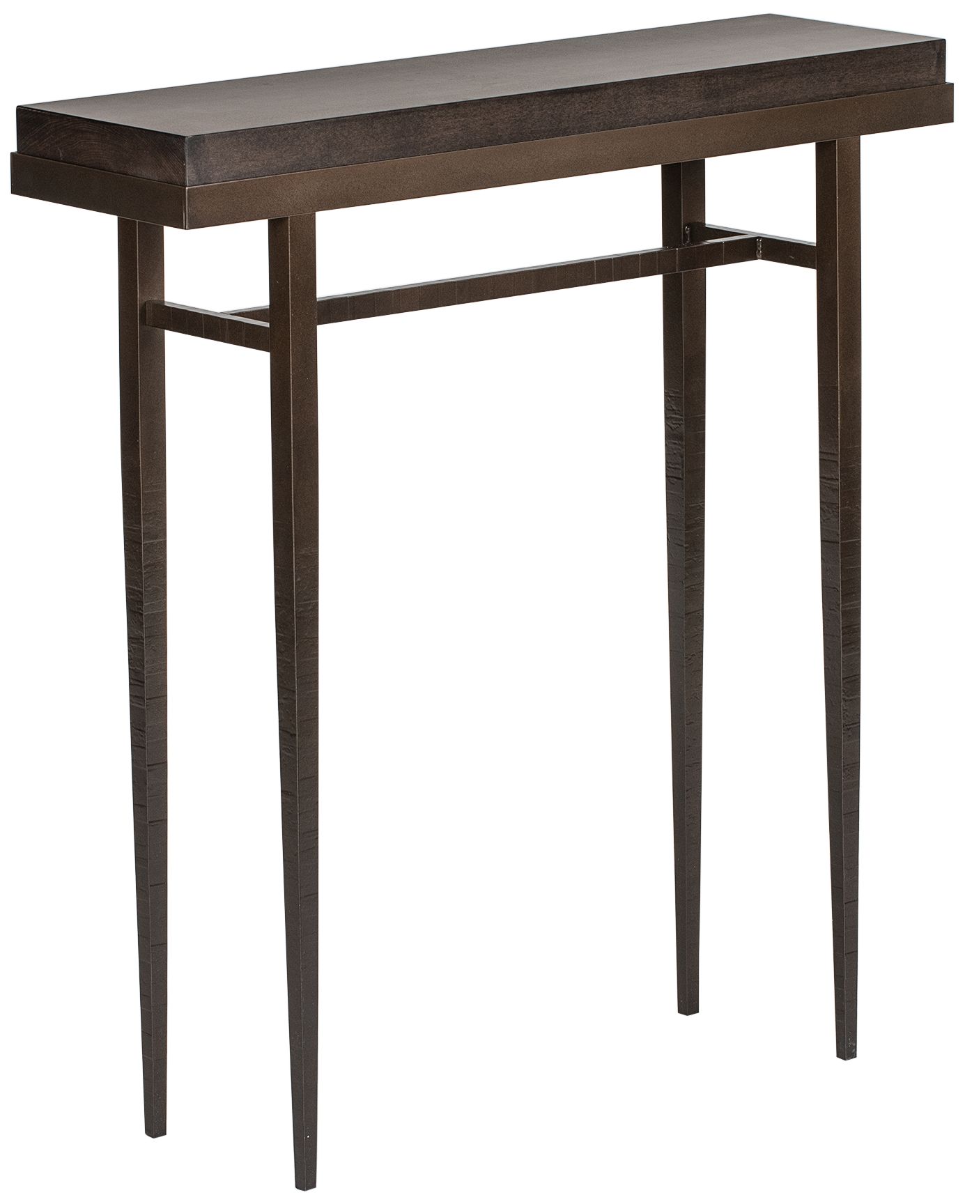 Image 2 Wick 30" Wide Maple Espresso Accented Bronze Console Table