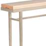 Wick 30" Wide Natural Wood and Soft Gold Metal Console Table