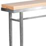 Wick 30" Wide Natural Wood and Sterling Metal Console Table
