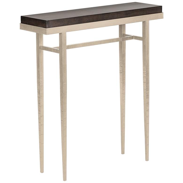Wick 30 inchW Espresso Wood and Soft Gold Metal Console Table