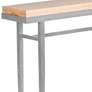 Wick 30"W Natural Wood Vintage Platinum Metal Console Table