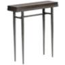 Wick 30" Wide Espresso Wood and Natural Iron Console Table