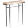 Wick 30" Wide Natural Wood and Sterling Metal Console Table