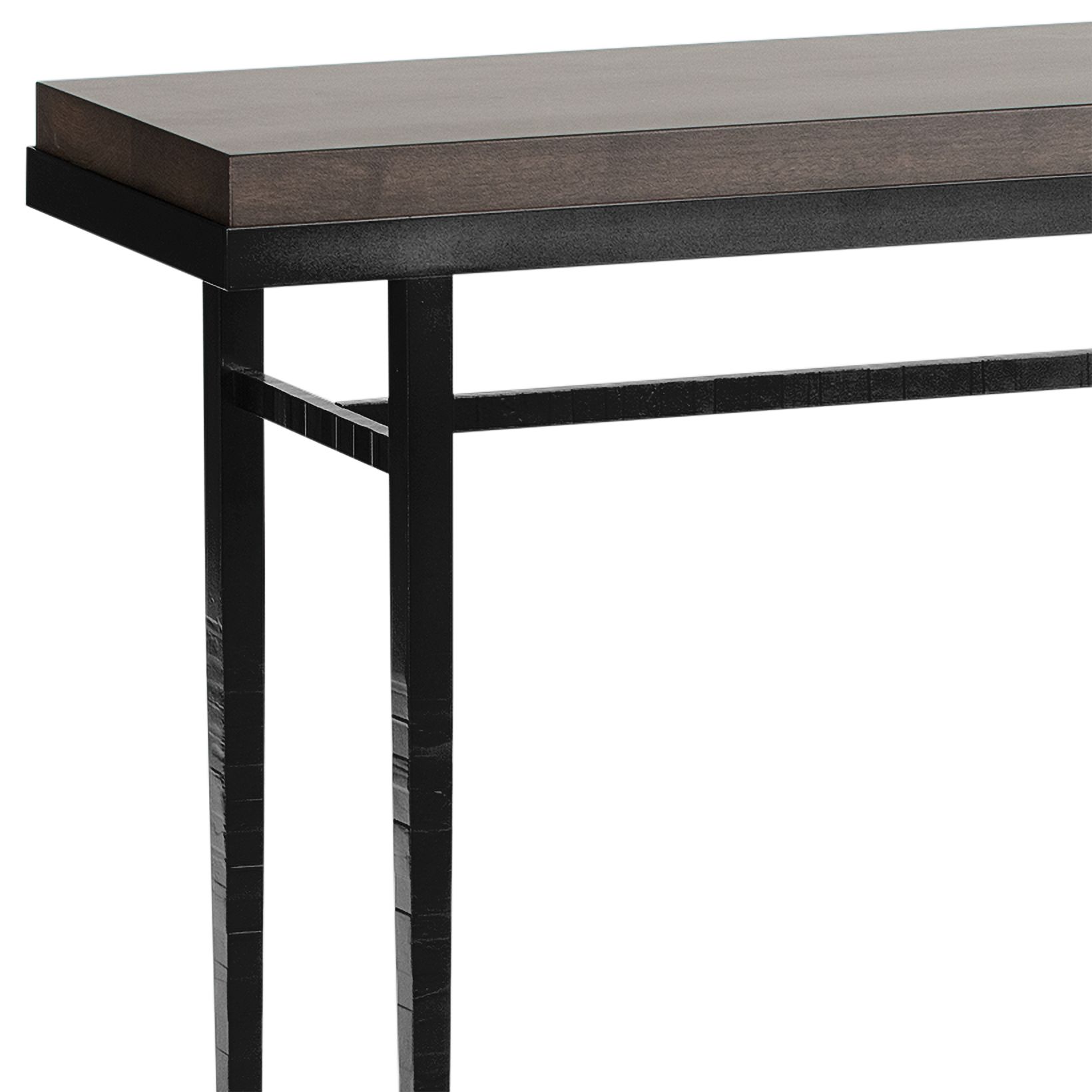 Image 2 Wick 42" Wide Black Console Table with Espresso Table Top more views