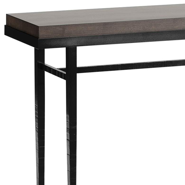 Image 2 Wick 42 inch Wide Black Console Table with Espresso Table Top more views
