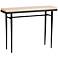 Wick 42" Wide Black Console Table with Natural Table Top