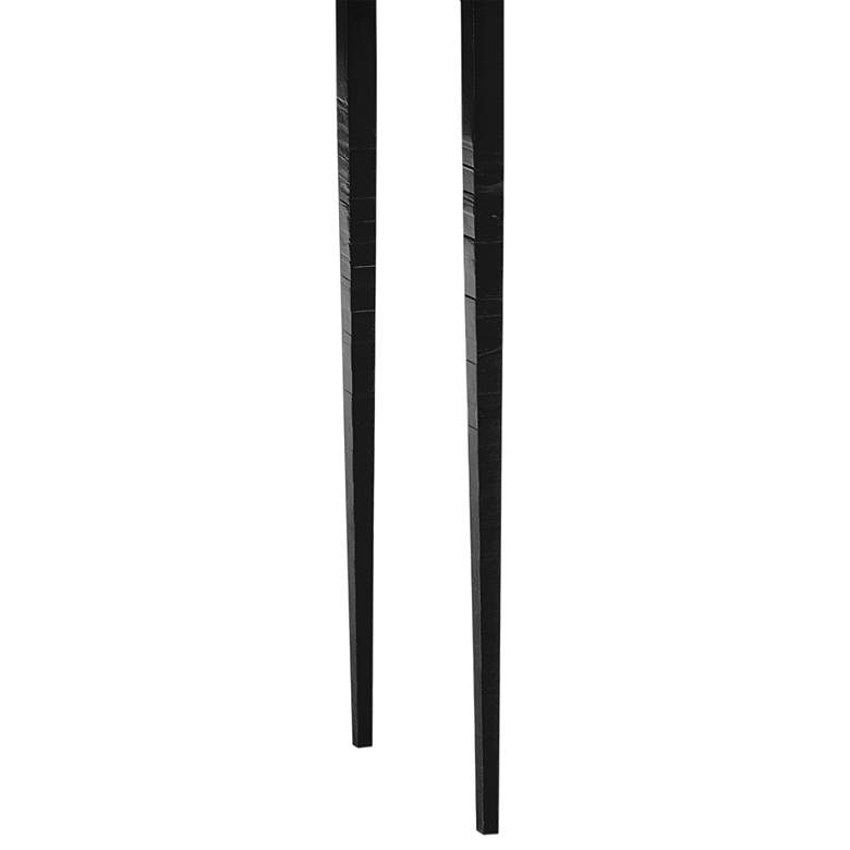 Image 3 Wick 42" Wide Black Console Table with Natural Table Top more views
