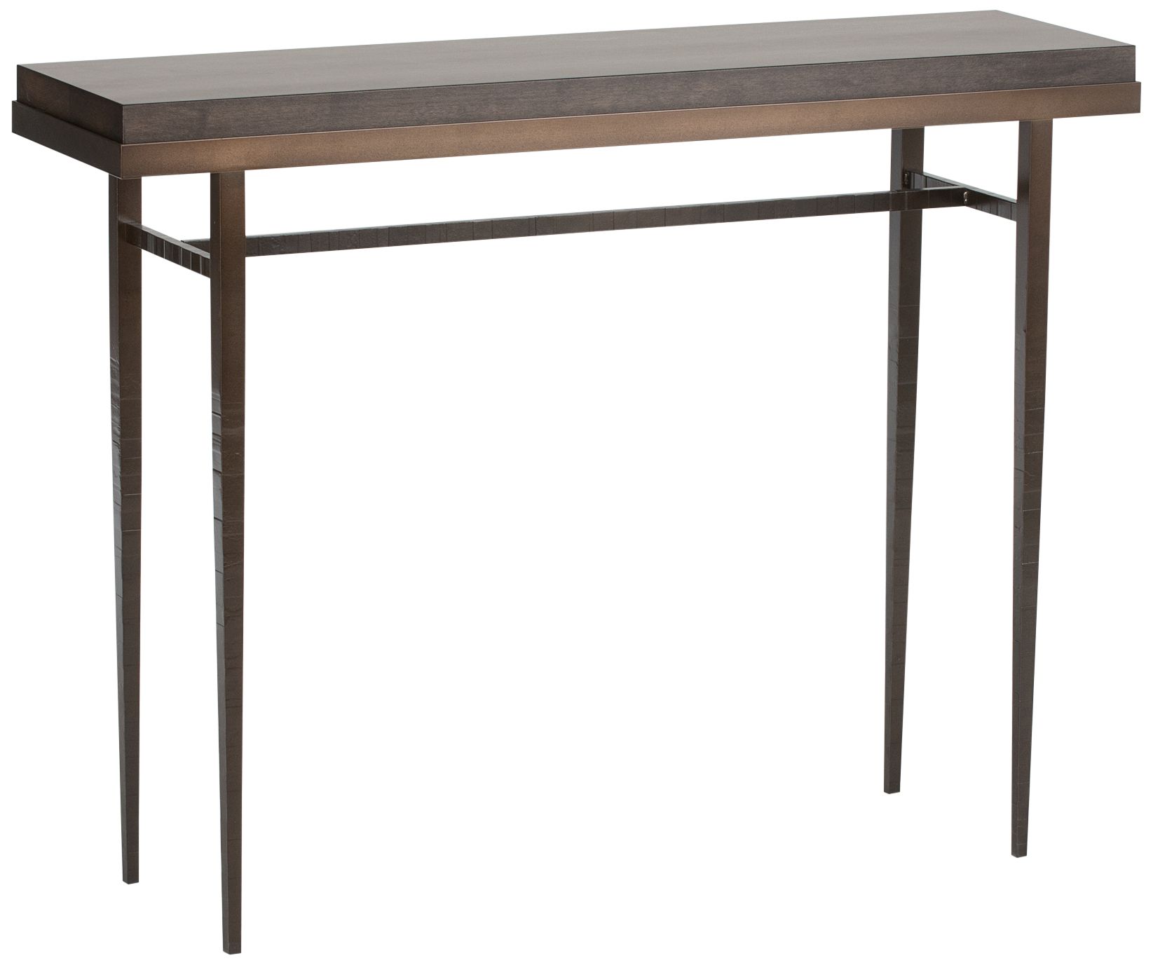 Image 2 Wick 42" Wide Maple Espresso Accented Dark Smoke Console Table