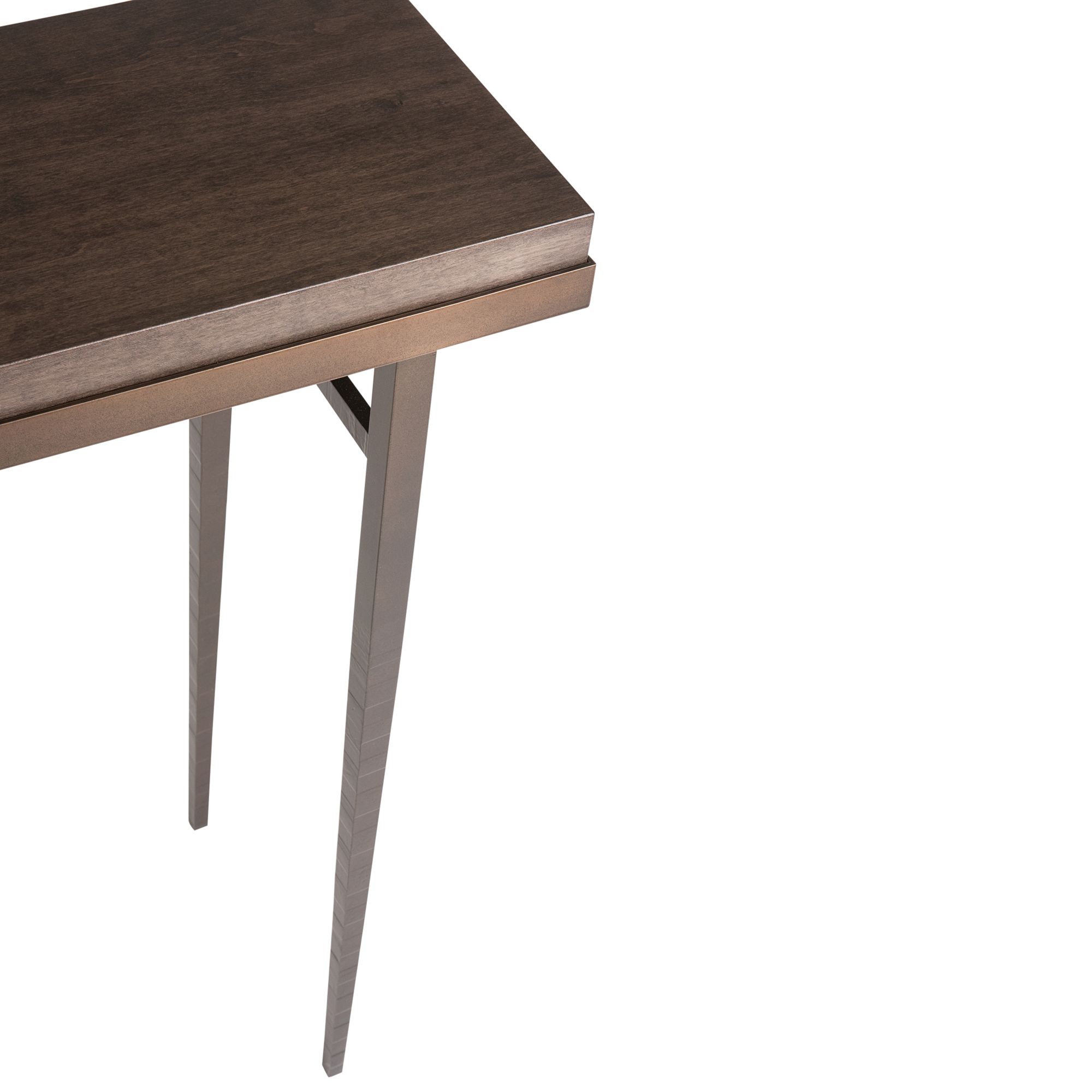 Image 7 Wick 42" Wide Maple Espresso Accented Dark Smoke Console Table more views
