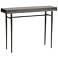 Wick 42" Wide Natural Iron Console Table with Espresso Top