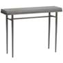 Wick 42" Wide Natural Iron Console Table with Gray Table Top