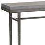 Wick 42" Wide Natural Iron Console Table with Gray Table Top