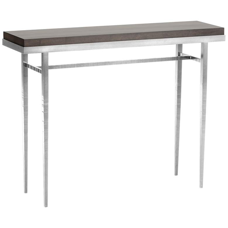 Image 1 Wick 42" Wide Sterling Console Table with Espresso Table Top