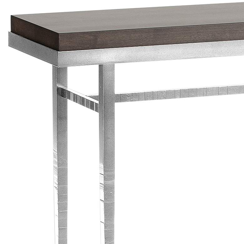 Wick 42 inch Wide Sterling Console Table with Espresso Table Top more views