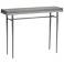 Wick 42" Wide Vintage Platinum Console Table with Gray Top