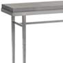 Wick 42" Wide Vintage Platinum Console Table with Gray Top